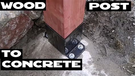 how to fix trellis to fence with concrete posts|Attach Wood to a Concrete Post (SUPER STRONG HOLD!).